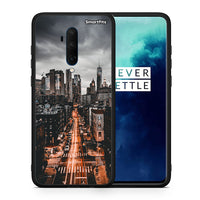 Thumbnail for Θήκη OnePlus 7T Pro City Lights από τη Smartfits με σχέδιο στο πίσω μέρος και μαύρο περίβλημα | OnePlus 7T Pro City Lights case with colorful back and black bezels