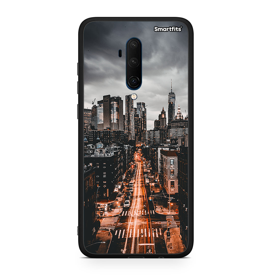 OnePlus 7T Pro City Lights θήκη από τη Smartfits με σχέδιο στο πίσω μέρος και μαύρο περίβλημα | Smartphone case with colorful back and black bezels by Smartfits