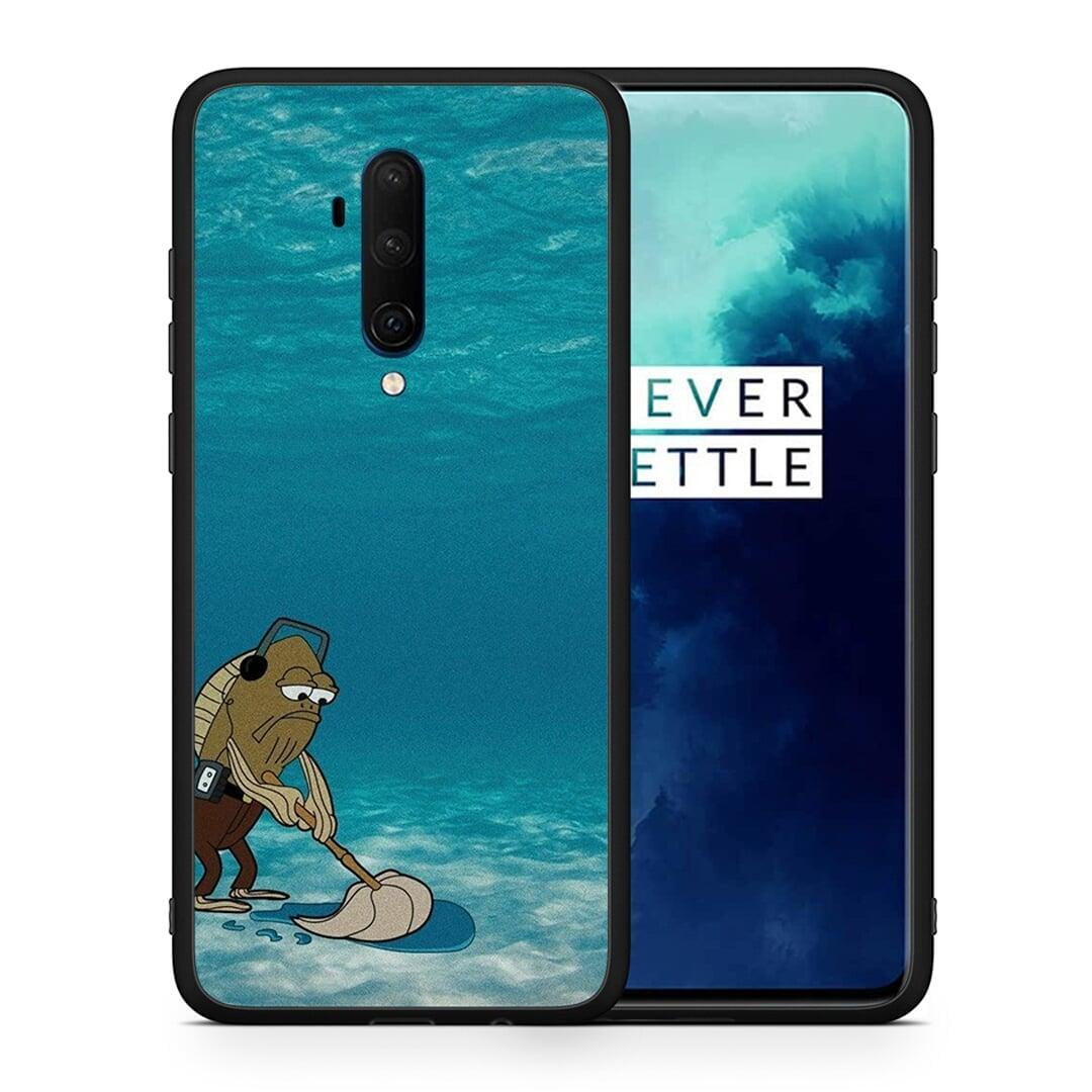 Θήκη OnePlus 7T Pro Clean The Ocean από τη Smartfits με σχέδιο στο πίσω μέρος και μαύρο περίβλημα | OnePlus 7T Pro Clean The Ocean case with colorful back and black bezels
