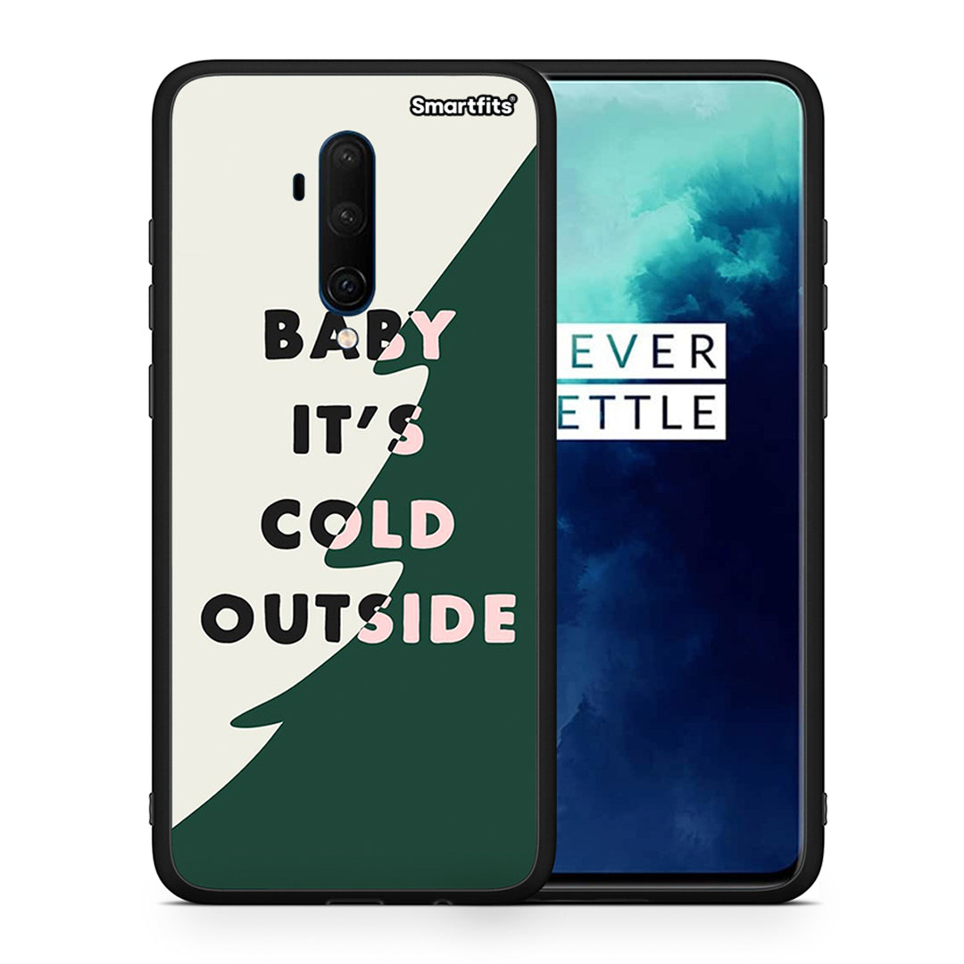 Θήκη OnePlus 7T Pro Cold Outside από τη Smartfits με σχέδιο στο πίσω μέρος και μαύρο περίβλημα | OnePlus 7T Pro Cold Outside case with colorful back and black bezels