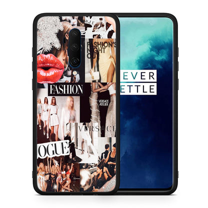 Θήκη Αγίου Βαλεντίνου OnePlus 7T Pro Collage Fashion από τη Smartfits με σχέδιο στο πίσω μέρος και μαύρο περίβλημα | OnePlus 7T Pro Collage Fashion case with colorful back and black bezels