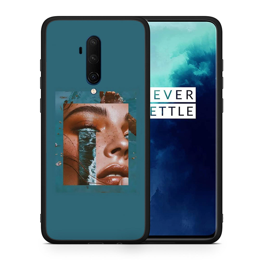 Θήκη OnePlus 7T Pro Cry An Ocean από τη Smartfits με σχέδιο στο πίσω μέρος και μαύρο περίβλημα | OnePlus 7T Pro Cry An Ocean case with colorful back and black bezels