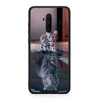 Thumbnail for OnePlus 7T Pro Tiger Cute θήκη από τη Smartfits με σχέδιο στο πίσω μέρος και μαύρο περίβλημα | Smartphone case with colorful back and black bezels by Smartfits