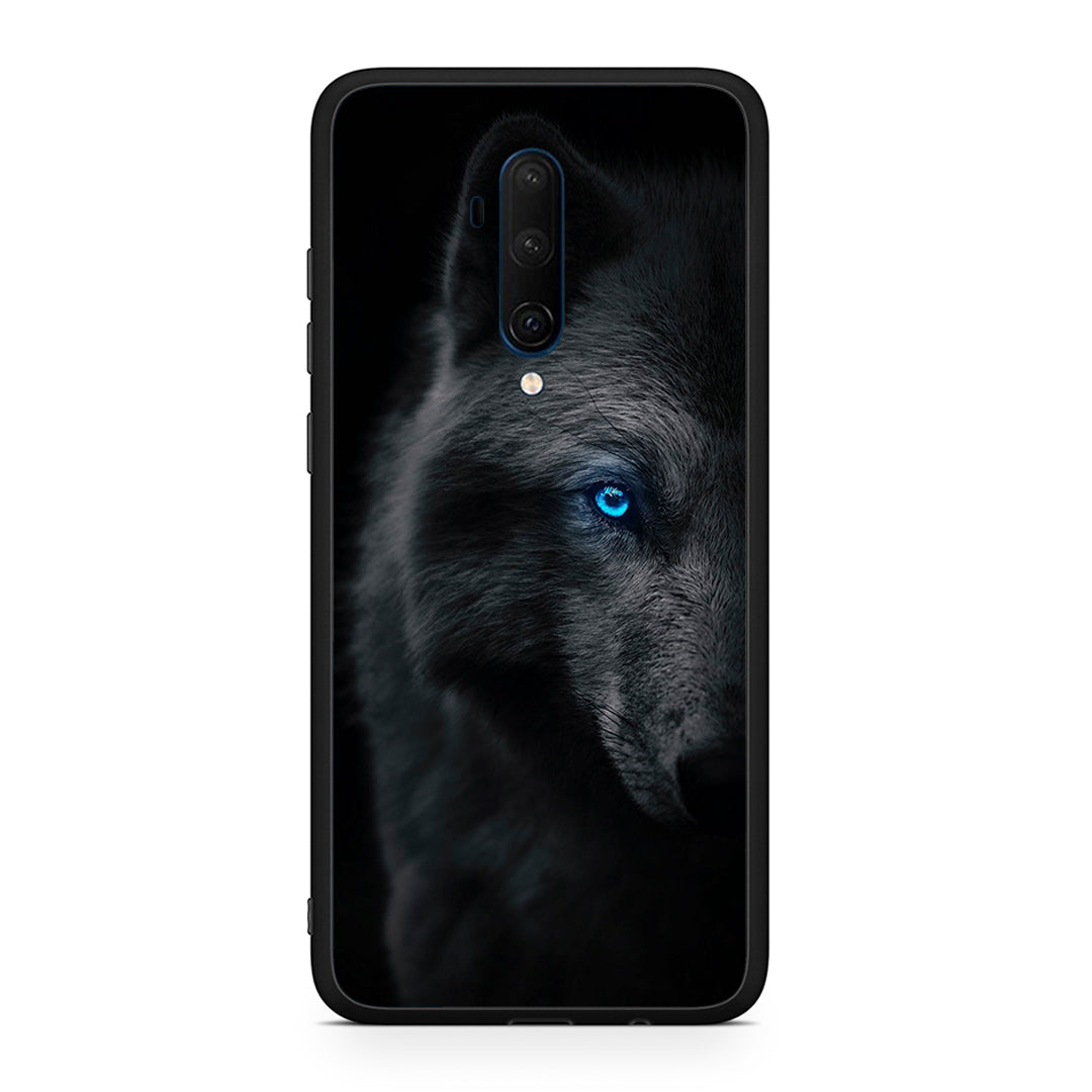 OnePlus 7T Pro Dark Wolf θήκη από τη Smartfits με σχέδιο στο πίσω μέρος και μαύρο περίβλημα | Smartphone case with colorful back and black bezels by Smartfits