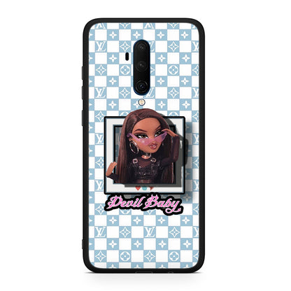 OnePlus 7T Pro Devil Baby Θήκη Αγίου Βαλεντίνου από τη Smartfits με σχέδιο στο πίσω μέρος και μαύρο περίβλημα | Smartphone case with colorful back and black bezels by Smartfits