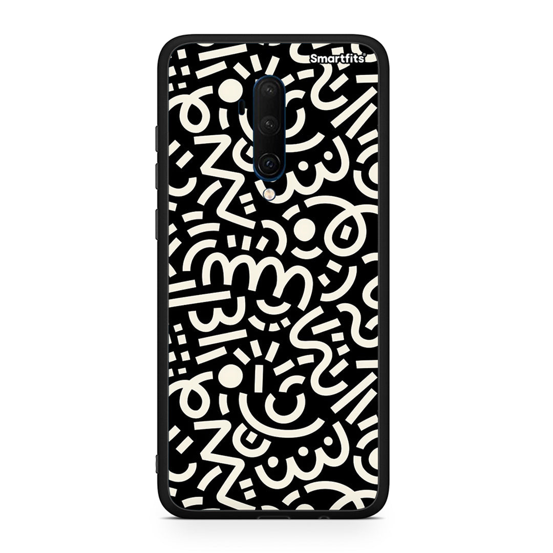 OnePlus 7T Pro Doodle Art Θήκη από τη Smartfits με σχέδιο στο πίσω μέρος και μαύρο περίβλημα | Smartphone case with colorful back and black bezels by Smartfits