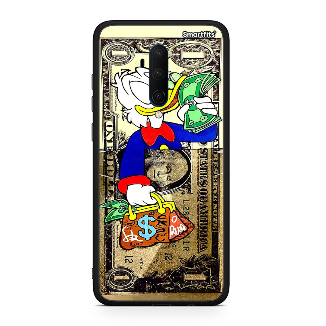 OnePlus 7T Pro Duck Money Θήκη από τη Smartfits με σχέδιο στο πίσω μέρος και μαύρο περίβλημα | Smartphone case with colorful back and black bezels by Smartfits