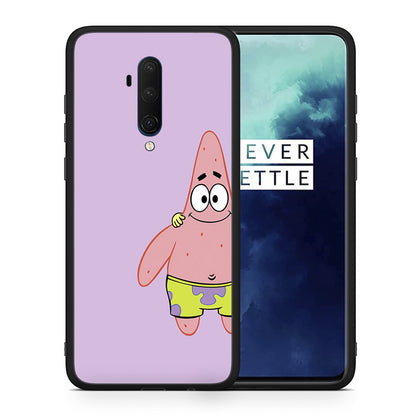 Θήκη OnePlus 7T Pro  Friends Patrick από τη Smartfits με σχέδιο στο πίσω μέρος και μαύρο περίβλημα | OnePlus 7T Pro  Friends Patrick case with colorful back and black bezels