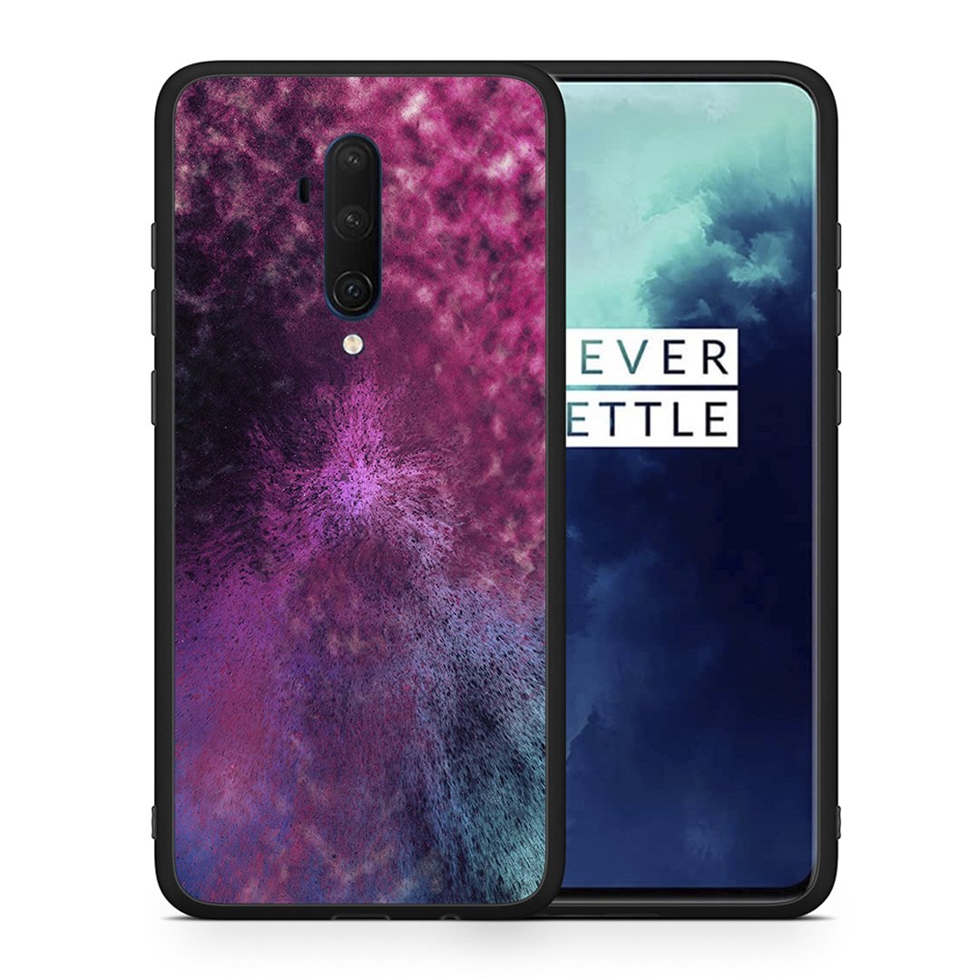 Θήκη OnePlus 7T Pro Aurora Galaxy από τη Smartfits με σχέδιο στο πίσω μέρος και μαύρο περίβλημα | OnePlus 7T Pro Aurora Galaxy case with colorful back and black bezels