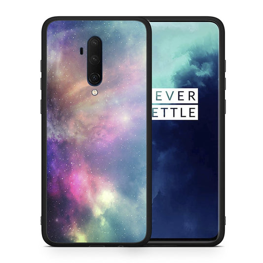 Θήκη OnePlus 7T Pro Rainbow Galaxy από τη Smartfits με σχέδιο στο πίσω μέρος και μαύρο περίβλημα | OnePlus 7T Pro Rainbow Galaxy case with colorful back and black bezels