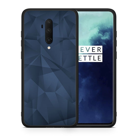 Θήκη OnePlus 7T Pro Blue Abstract Geometric από τη Smartfits με σχέδιο στο πίσω μέρος και μαύρο περίβλημα | OnePlus 7T Pro Blue Abstract Geometric case with colorful back and black bezels