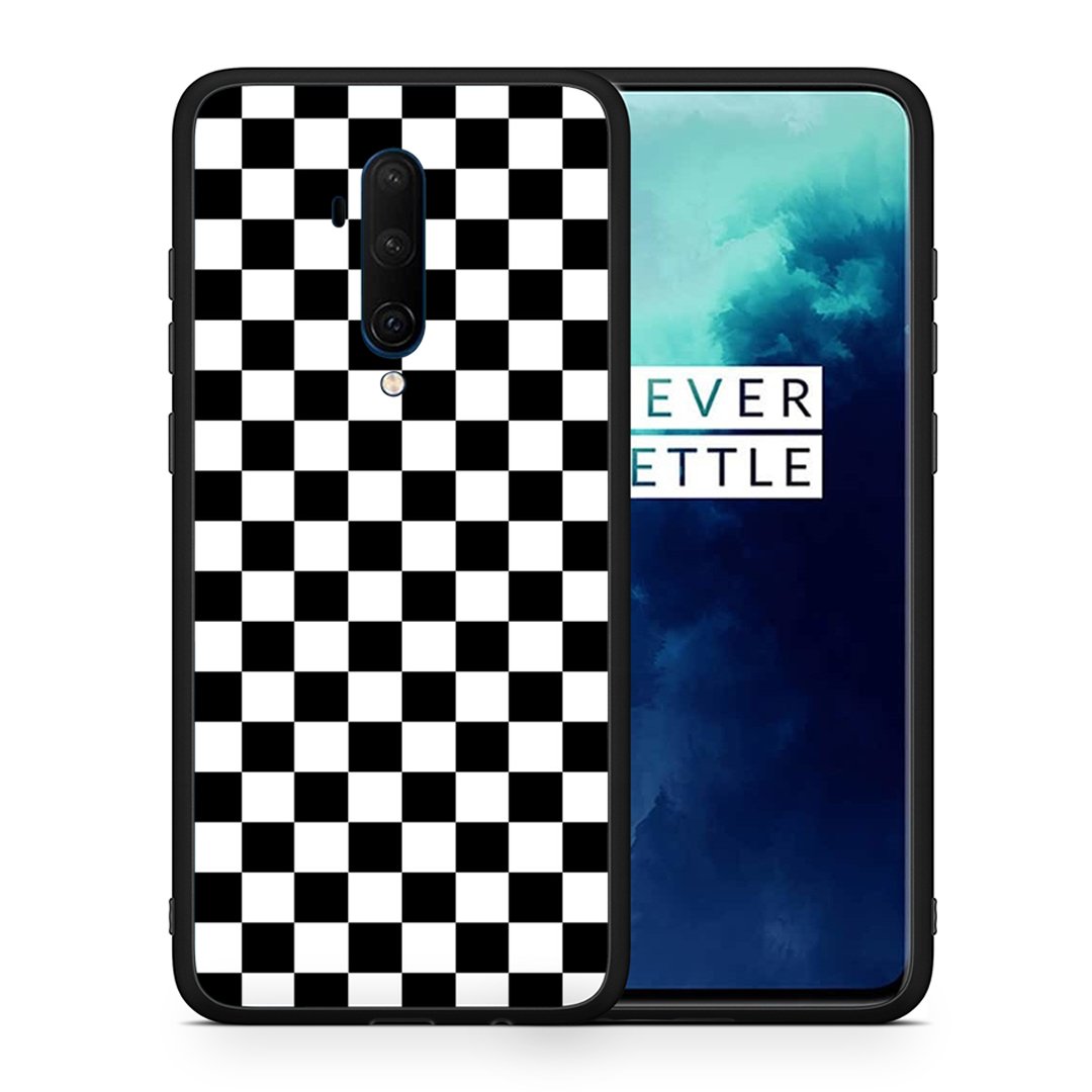 Θήκη OnePlus 7T Pro Squares Geometric από τη Smartfits με σχέδιο στο πίσω μέρος και μαύρο περίβλημα | OnePlus 7T Pro Squares Geometric case with colorful back and black bezels