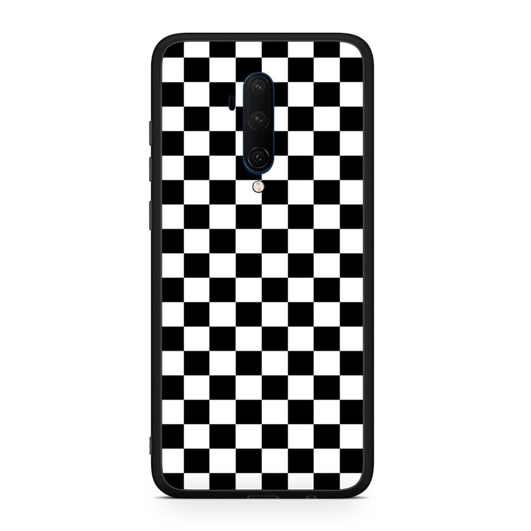 OnePlus 7T Pro Squares Geometric θήκη από τη Smartfits με σχέδιο στο πίσω μέρος και μαύρο περίβλημα | Smartphone case with colorful back and black bezels by Smartfits