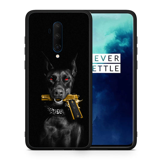 Θήκη Αγίου Βαλεντίνου OnePlus 7T Pro Golden Gun από τη Smartfits με σχέδιο στο πίσω μέρος και μαύρο περίβλημα | OnePlus 7T Pro Golden Gun case with colorful back and black bezels