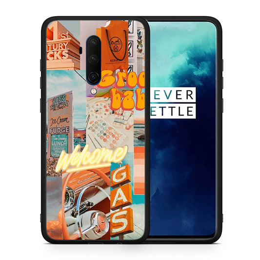 Θήκη Αγίου Βαλεντίνου OnePlus 7T Pro Groovy Babe από τη Smartfits με σχέδιο στο πίσω μέρος και μαύρο περίβλημα | OnePlus 7T Pro Groovy Babe case with colorful back and black bezels