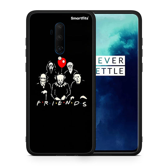Θήκη OnePlus 7T Pro Halloween Friends από τη Smartfits με σχέδιο στο πίσω μέρος και μαύρο περίβλημα | OnePlus 7T Pro Halloween Friends case with colorful back and black bezels
