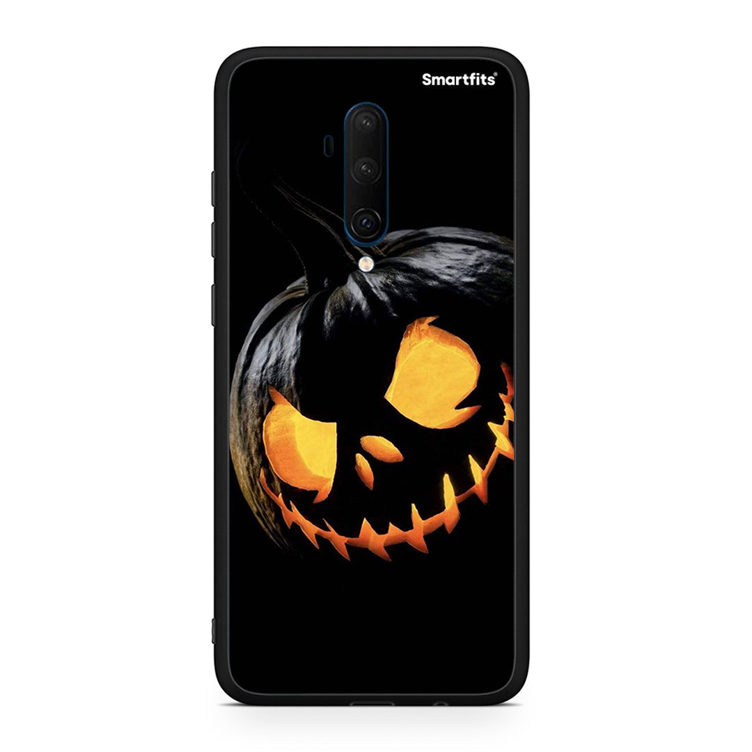 OnePlus 7T Pro Halloween Scary Pumpkin Θήκη από τη Smartfits με σχέδιο στο πίσω μέρος και μαύρο περίβλημα | Smartphone case with colorful back and black bezels by Smartfits