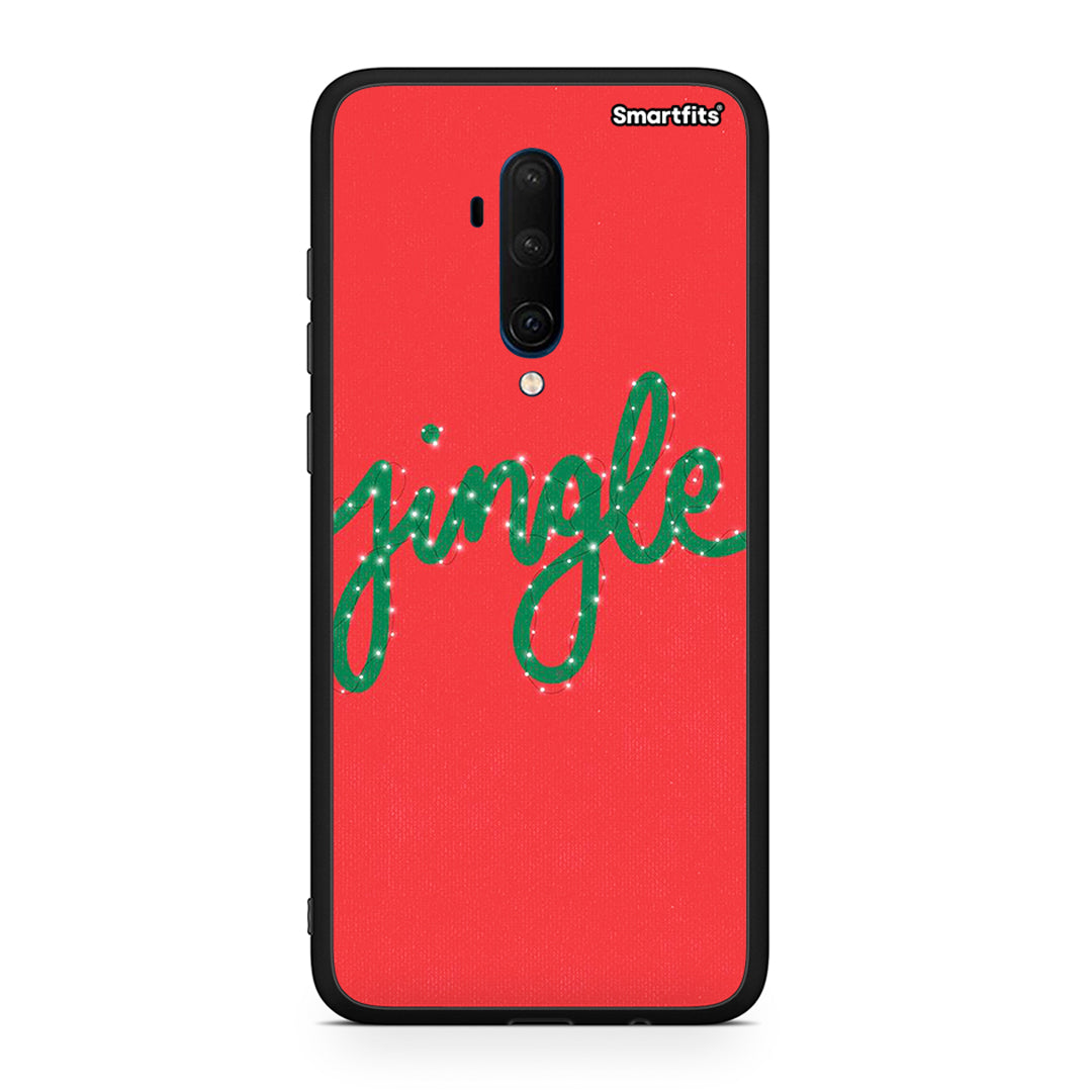 OnePlus 7T Pro Jingle Xmas θήκη από τη Smartfits με σχέδιο στο πίσω μέρος και μαύρο περίβλημα | Smartphone case with colorful back and black bezels by Smartfits