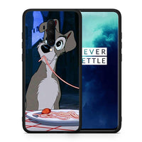 Thumbnail for Θήκη Αγίου Βαλεντίνου OnePlus 7T Pro Lady And Tramp 1 από τη Smartfits με σχέδιο στο πίσω μέρος και μαύρο περίβλημα | OnePlus 7T Pro Lady And Tramp 1 case with colorful back and black bezels