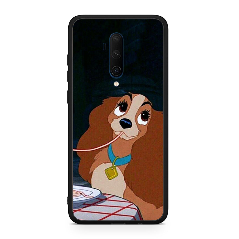 OnePlus 7T Pro Lady And Tramp 2 Θήκη Αγίου Βαλεντίνου από τη Smartfits με σχέδιο στο πίσω μέρος και μαύρο περίβλημα | Smartphone case with colorful back and black bezels by Smartfits