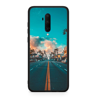 OnePlus 7T Pro City Landscape θήκη από τη Smartfits με σχέδιο στο πίσω μέρος και μαύρο περίβλημα | Smartphone case with colorful back and black bezels by Smartfits