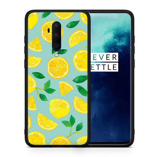 Θήκη OnePlus 7T Pro Lemons από τη Smartfits με σχέδιο στο πίσω μέρος και μαύρο περίβλημα | OnePlus 7T Pro Lemons case with colorful back and black bezels