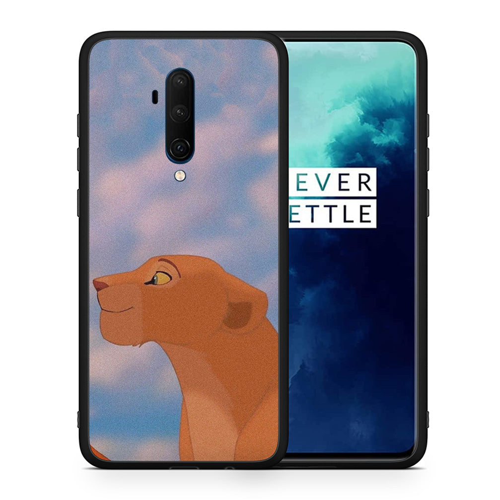 Θήκη Αγίου Βαλεντίνου OnePlus 7T Pro Lion Love 2 από τη Smartfits με σχέδιο στο πίσω μέρος και μαύρο περίβλημα | OnePlus 7T Pro Lion Love 2 case with colorful back and black bezels