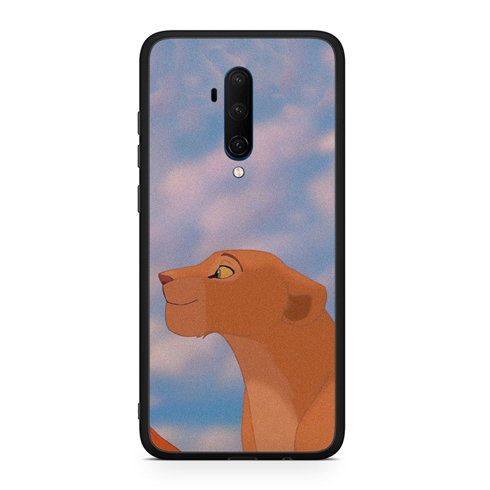 OnePlus 7T Pro Lion Love 2 Θήκη Αγίου Βαλεντίνου από τη Smartfits με σχέδιο στο πίσω μέρος και μαύρο περίβλημα | Smartphone case with colorful back and black bezels by Smartfits