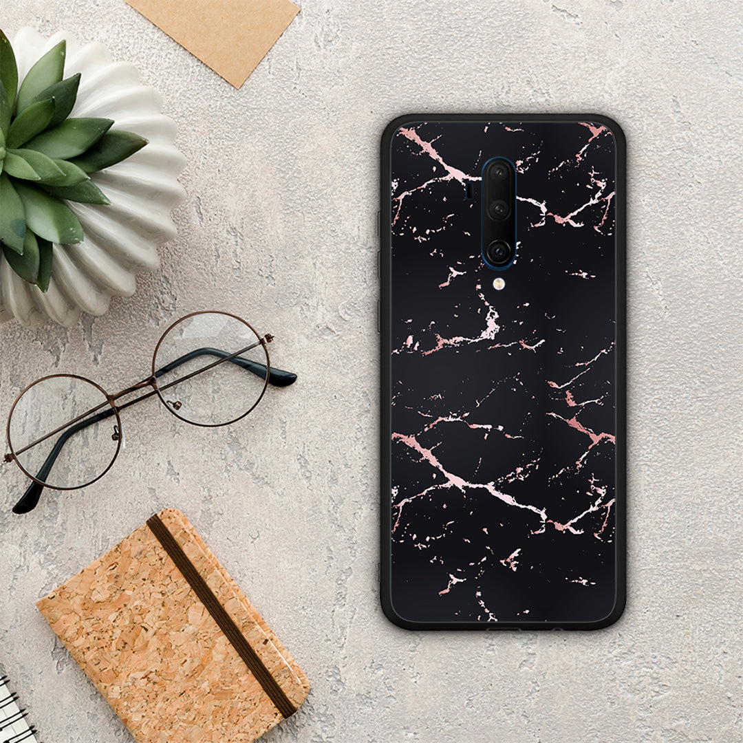 Marble Black Rosegold - OnePlus 7T Pro θήκη