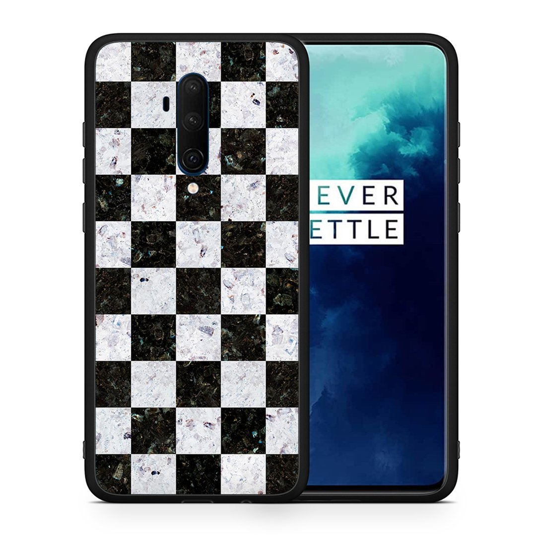 Θήκη OnePlus 7T Pro Square Geometric Marble από τη Smartfits με σχέδιο στο πίσω μέρος και μαύρο περίβλημα | OnePlus 7T Pro Square Geometric Marble case with colorful back and black bezels