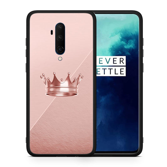 Θήκη OnePlus 7T Pro Crown Minimal από τη Smartfits με σχέδιο στο πίσω μέρος και μαύρο περίβλημα | OnePlus 7T Pro Crown Minimal case with colorful back and black bezels