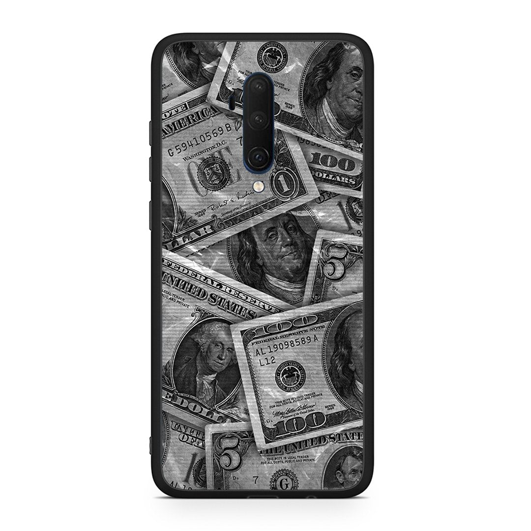 OnePlus 7T Pro Money Dollars θήκη από τη Smartfits με σχέδιο στο πίσω μέρος και μαύρο περίβλημα | Smartphone case with colorful back and black bezels by Smartfits