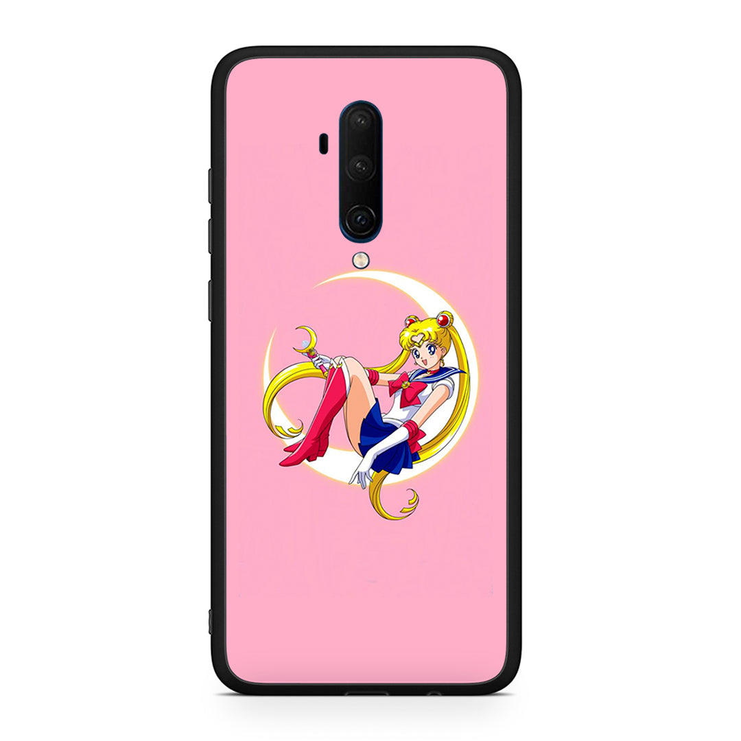 OnePlus 7T Pro Moon Girl θήκη από τη Smartfits με σχέδιο στο πίσω μέρος και μαύρο περίβλημα | Smartphone case with colorful back and black bezels by Smartfits