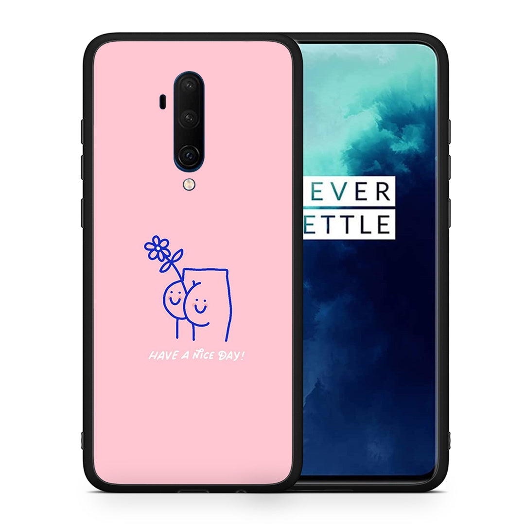 Θήκη OnePlus 7T Pro Nice Day από τη Smartfits με σχέδιο στο πίσω μέρος και μαύρο περίβλημα | OnePlus 7T Pro Nice Day case with colorful back and black bezels