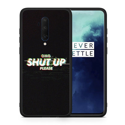 Θήκη OnePlus 7T Pro OMG ShutUp από τη Smartfits με σχέδιο στο πίσω μέρος και μαύρο περίβλημα | OnePlus 7T Pro OMG ShutUp case with colorful back and black bezels