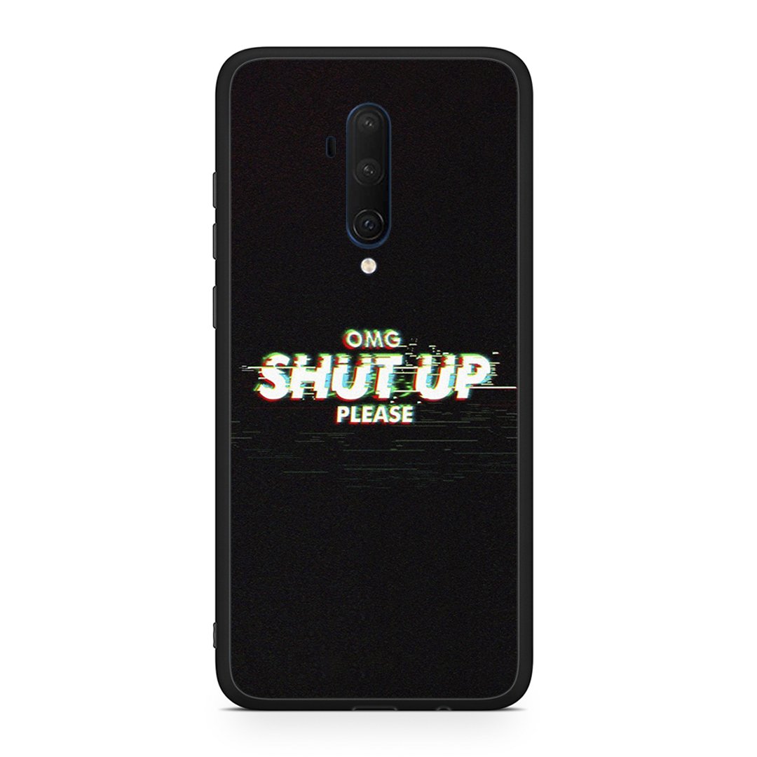 OnePlus 7T Pro OMG ShutUp θήκη από τη Smartfits με σχέδιο στο πίσω μέρος και μαύρο περίβλημα | Smartphone case with colorful back and black bezels by Smartfits