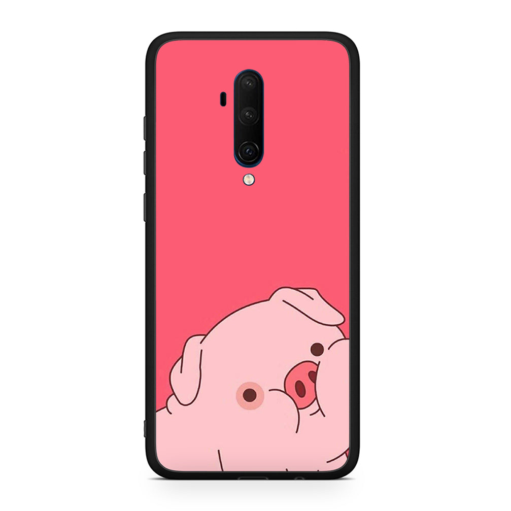 OnePlus 7T Pro Pig Love 1 Θήκη Αγίου Βαλεντίνου από τη Smartfits με σχέδιο στο πίσω μέρος και μαύρο περίβλημα | Smartphone case with colorful back and black bezels by Smartfits