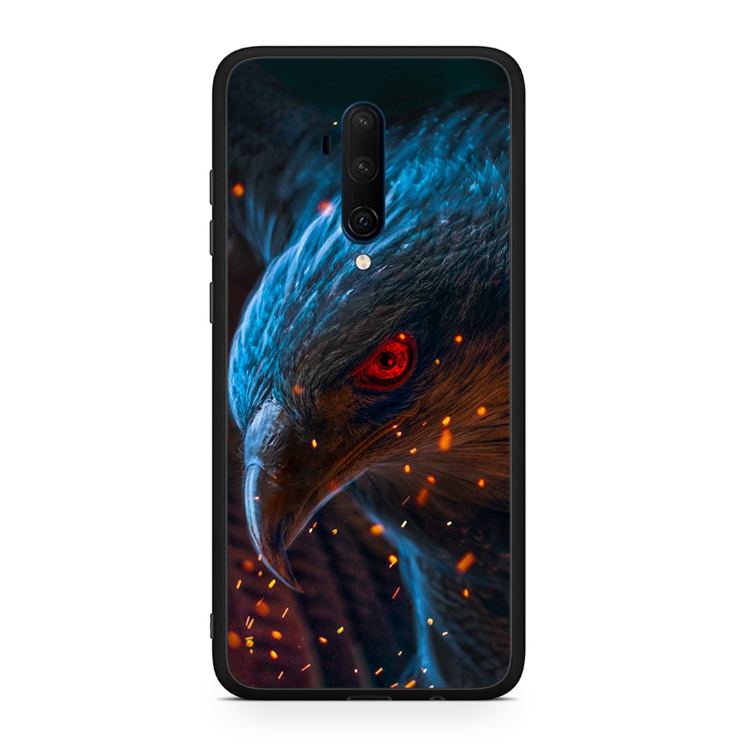 OnePlus 7T Pro Eagle PopArt θήκη από τη Smartfits με σχέδιο στο πίσω μέρος και μαύρο περίβλημα | Smartphone case with colorful back and black bezels by Smartfits