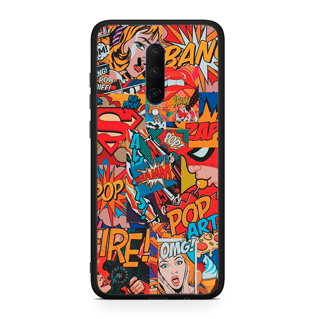 OnePlus 7T Pro PopArt OMG θήκη από τη Smartfits με σχέδιο στο πίσω μέρος και μαύρο περίβλημα | Smartphone case with colorful back and black bezels by Smartfits