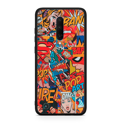 OnePlus 7T Pro PopArt OMG θήκη από τη Smartfits με σχέδιο στο πίσω μέρος και μαύρο περίβλημα | Smartphone case with colorful back and black bezels by Smartfits