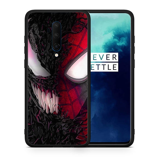 Θήκη OnePlus 7T Pro SpiderVenom PopArt από τη Smartfits με σχέδιο στο πίσω μέρος και μαύρο περίβλημα | OnePlus 7T Pro SpiderVenom PopArt case with colorful back and black bezels