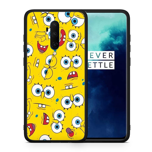 Θήκη OnePlus 7T Pro Sponge PopArt από τη Smartfits με σχέδιο στο πίσω μέρος και μαύρο περίβλημα | OnePlus 7T Pro Sponge PopArt case with colorful back and black bezels