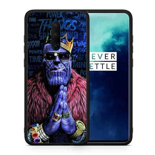 Θήκη OnePlus 7T Pro Thanos PopArt από τη Smartfits με σχέδιο στο πίσω μέρος και μαύρο περίβλημα | OnePlus 7T Pro Thanos PopArt case with colorful back and black bezels