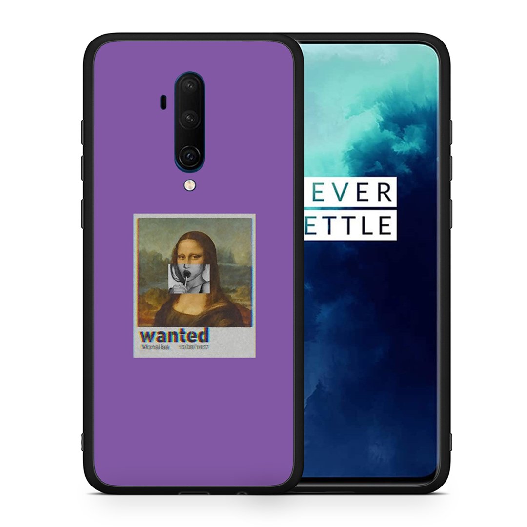 Θήκη OnePlus 7T Pro Monalisa Popart από τη Smartfits με σχέδιο στο πίσω μέρος και μαύρο περίβλημα | OnePlus 7T Pro Monalisa Popart case with colorful back and black bezels
