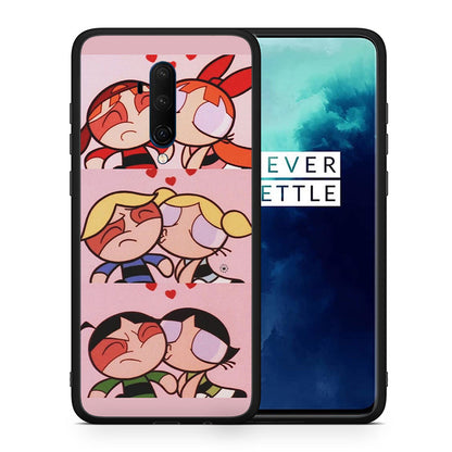 Θήκη Αγίου Βαλεντίνου OnePlus 7T Pro Puff Love από τη Smartfits με σχέδιο στο πίσω μέρος και μαύρο περίβλημα | OnePlus 7T Pro Puff Love case with colorful back and black bezels