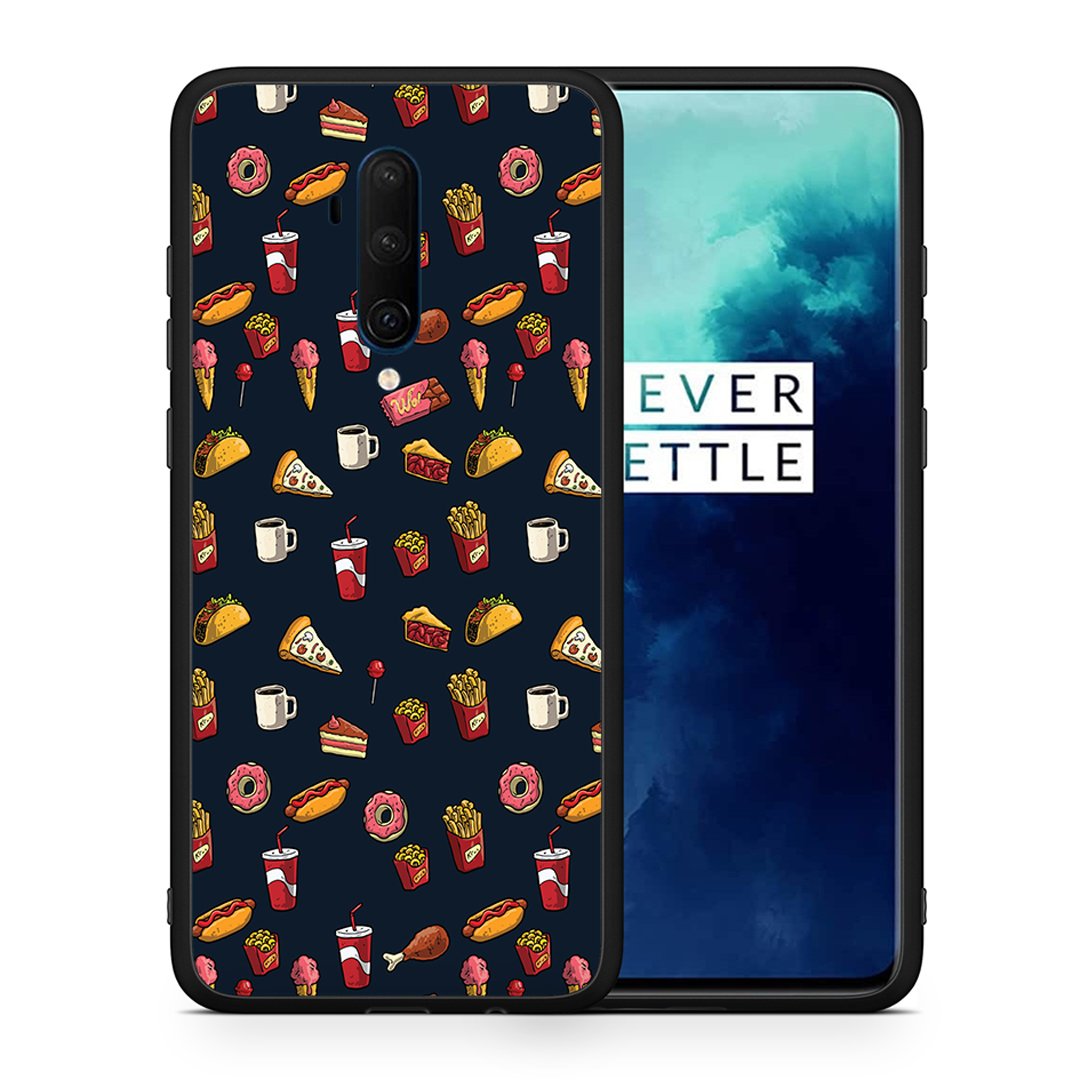 Θήκη OnePlus 7T Pro Hungry Random από τη Smartfits με σχέδιο στο πίσω μέρος και μαύρο περίβλημα | OnePlus 7T Pro Hungry Random case with colorful back and black bezels