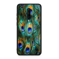 Thumbnail for OnePlus 7T Pro Real Peacock Feathers θήκη από τη Smartfits με σχέδιο στο πίσω μέρος και μαύρο περίβλημα | Smartphone case with colorful back and black bezels by Smartfits
