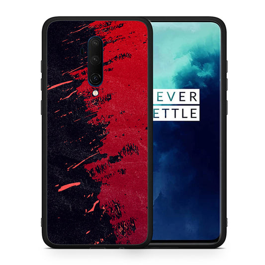 Θήκη Αγίου Βαλεντίνου OnePlus 7T Pro Red Paint από τη Smartfits με σχέδιο στο πίσω μέρος και μαύρο περίβλημα | OnePlus 7T Pro Red Paint case with colorful back and black bezels