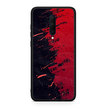 OnePlus 7T Pro Red Paint Θήκη Αγίου Βαλεντίνου από τη Smartfits με σχέδιο στο πίσω μέρος και μαύρο περίβλημα | Smartphone case with colorful back and black bezels by Smartfits
