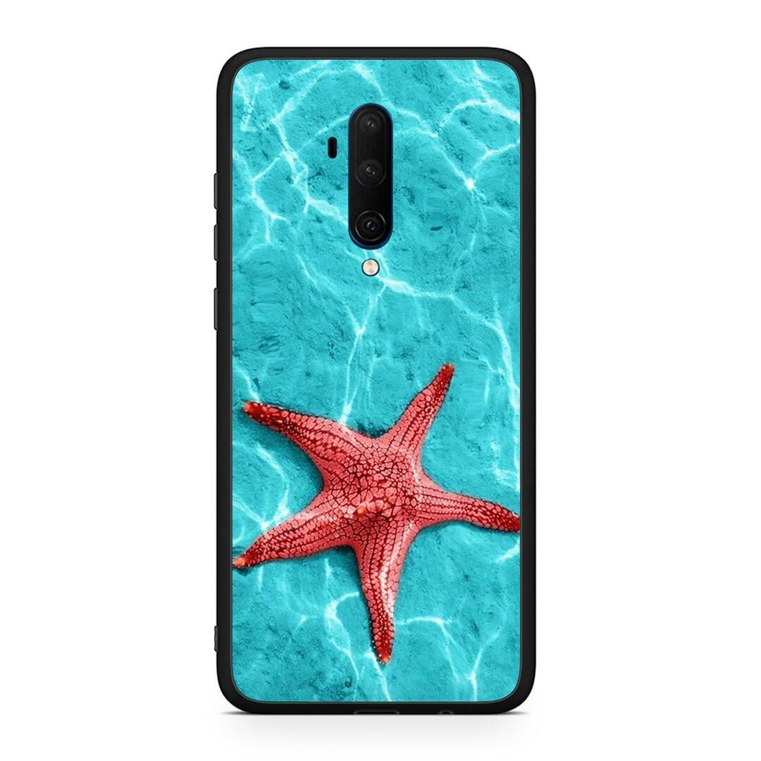 OnePlus 7T Pro Red Starfish Θήκη από τη Smartfits με σχέδιο στο πίσω μέρος και μαύρο περίβλημα | Smartphone case with colorful back and black bezels by Smartfits